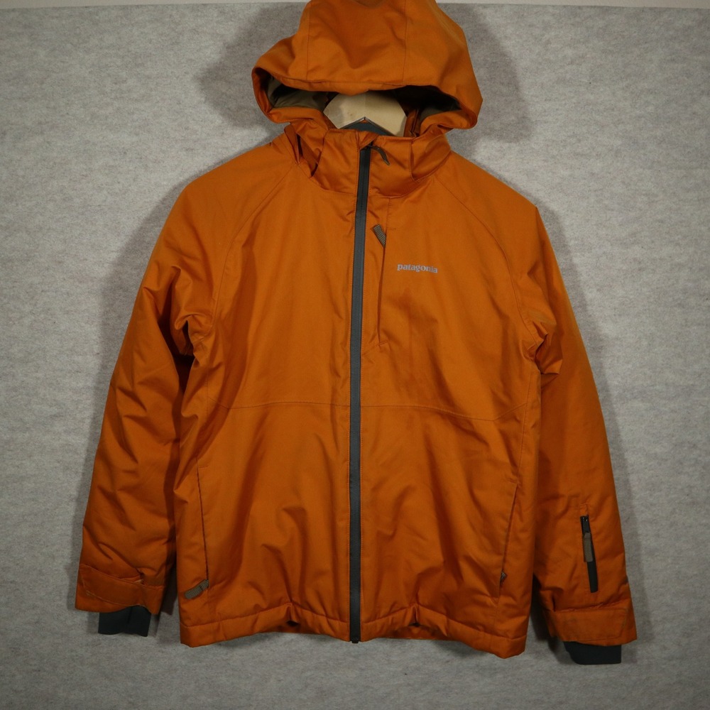 Patagonia Jacket Size L 12 Insulated Hooded Ski Snow Orange 2018 68480